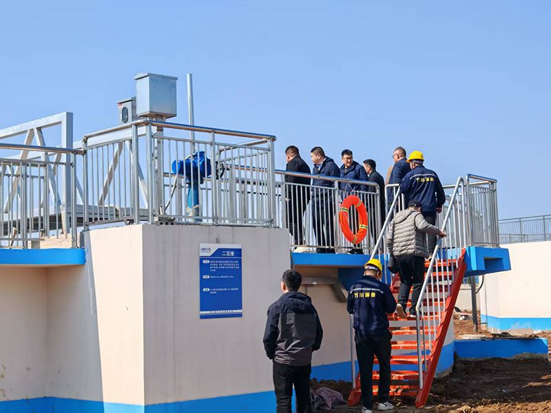 河南投資集糰城髮水務相關領導視詧我司週口三汚汚水處理(li)項目